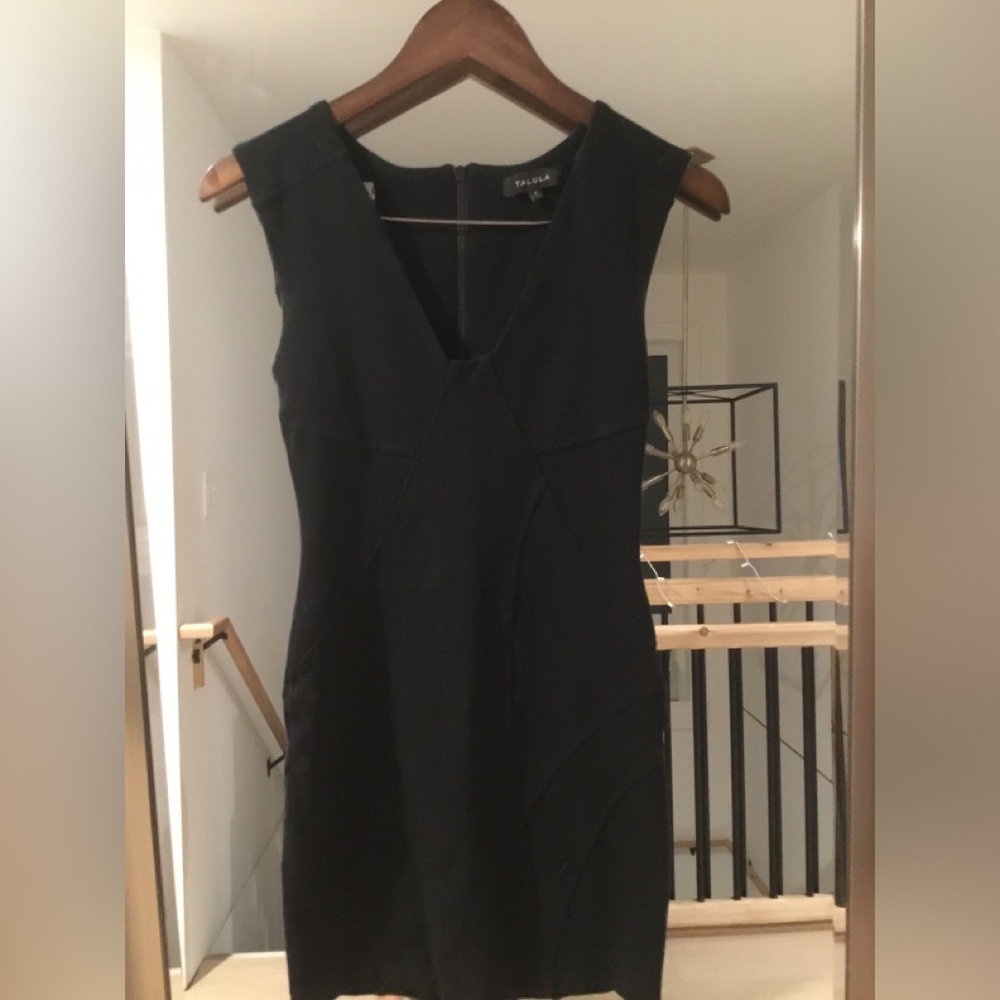 Talula Black V-Neck Mini Dress